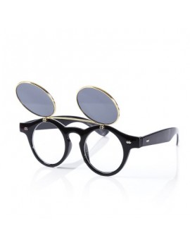 Punk Style Two Layer Flip Lens Sunglasses